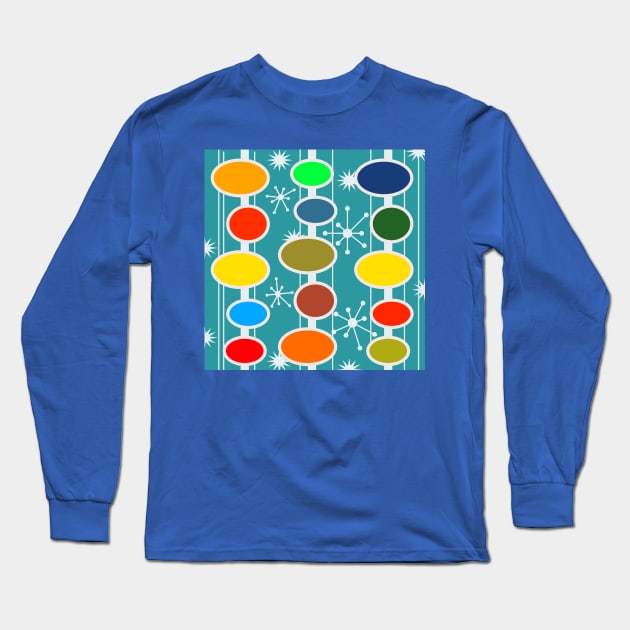 retro fifties atomic science Long Sleeve T-Shirt by pauloneill-art